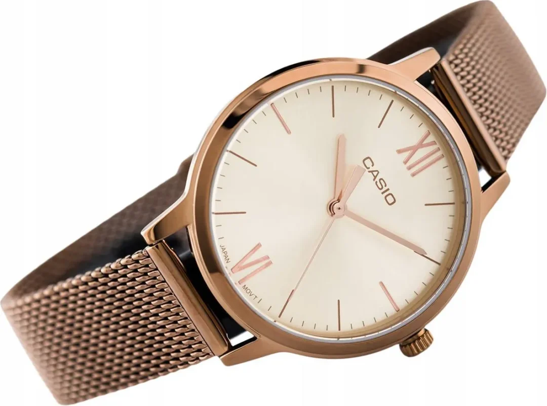 aiwatch_LTP-E157MR-9ADF - Montre Femme Casio - LTP-E157MR-9ADF - Bracelet en acier inoxydable Or rose - Affichage analogique - Résistant à l'eau
