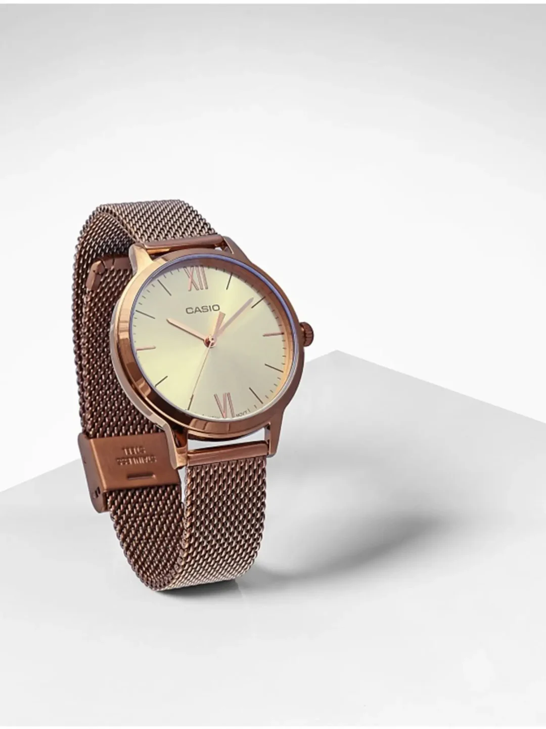 aiwatch_LTP-E157MR-9ADF - Montre Femme Casio - LTP-E157MR-9ADF - Bracelet en acier inoxydable Or rose - Affichage analogique - Résistant à l'eau