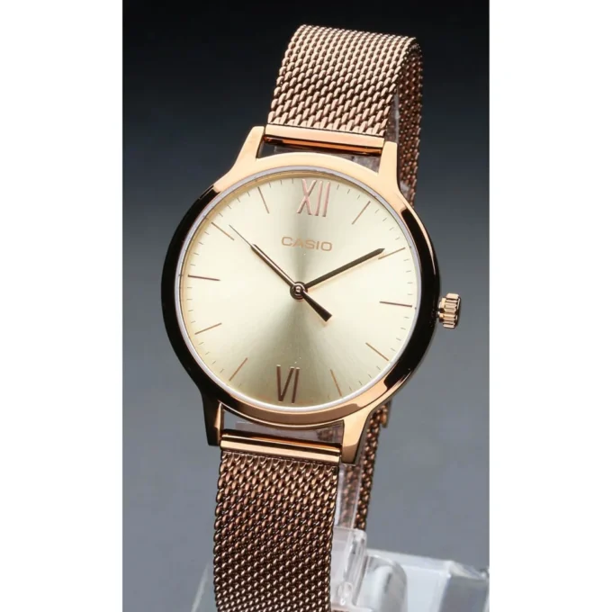 Montre Femme Casio - LTP-E157MR-9ADF - Bracelet en acier inoxydable Or rose - Affichage analogique - Résistant à l'eau