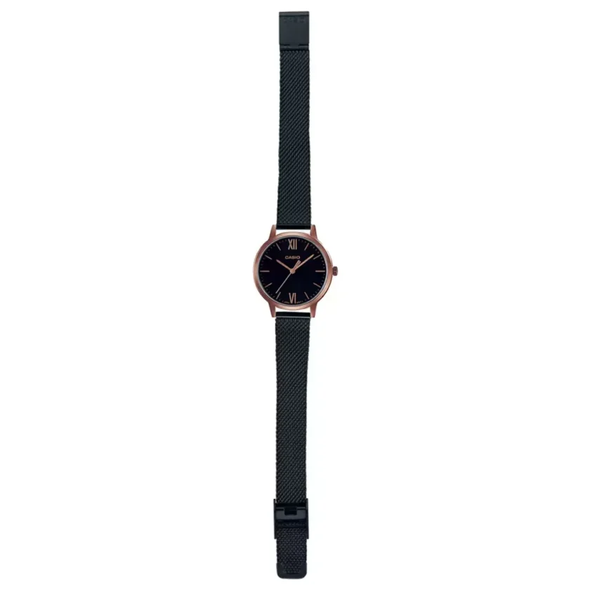 aiwatch_LTP-E157MRB-1BDF - Montre-Bracelet Femme - Casio Collection LTP-E157MRB-1BDF - Bracelet Noir En Acier Inoxydable