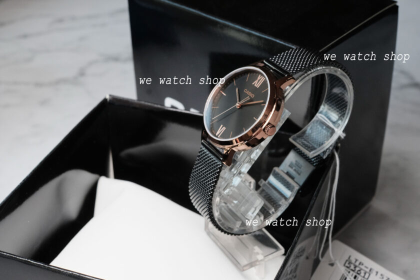 aiwatch_LTP-E157MRB-1BDF - Montre-Bracelet Femme - Casio Collection LTP-E157MRB-1BDF - Bracelet Noir En Acier Inoxydable