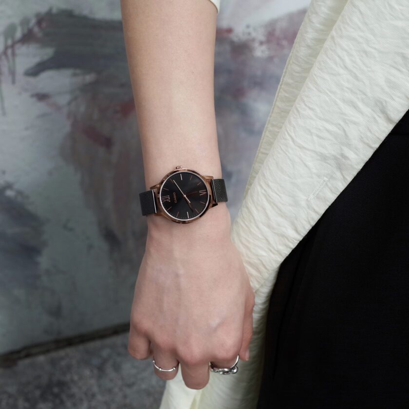 aiwatch_LTP-E157MRB-1BDF - Montre-Bracelet Femme - Casio Collection LTP-E157MRB-1BDF - Bracelet Noir En Acier Inoxydable