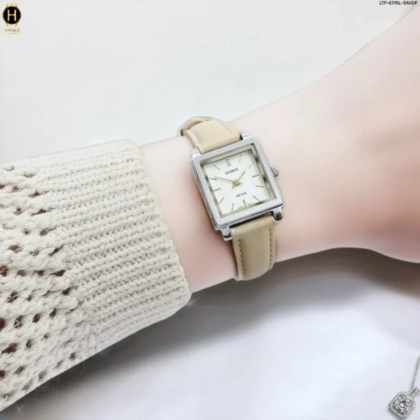 aiwatch_LTP-E176L-5AVDF - Montre Casio LTP-E176L-5AVDF - Élégance Classique avec Cadran Doré et Bracelet en Cuir