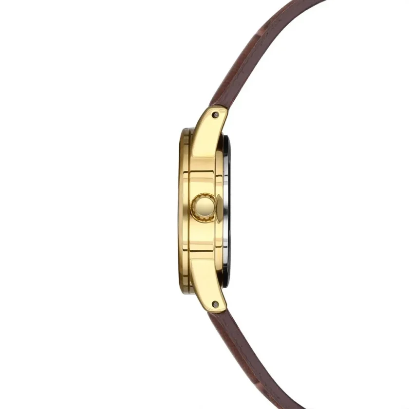 aiwatch_LTP-V001GL-1BUDF - Montre CASIO Femme - LTP-V001GL-1BUDF -Bracelet Marron En Cuir Véritable - Résistante à l'eau - 12 Mois De Garantie
