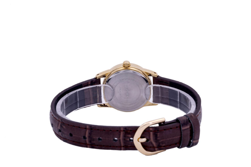 aiwatch_LTP-V001GL-9BUDF - Montre Femme Casio - LTP-V001GL-9BUDF - Bracelet en cuir marron - Affichage analogique - Résistant à l'eau