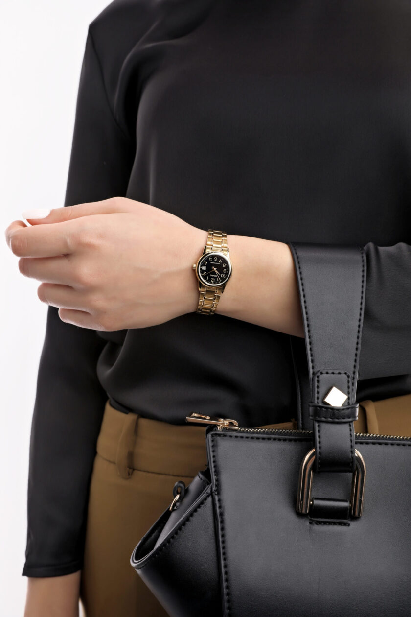 aiwatch_LTP-V002G-1BUDF - Montre CASIO Femme -  LTP-V002G-1BUDF - Bracelet Dorée En Acier Inoxydable - Résistante à l'eau - 12 Mois De Garantie