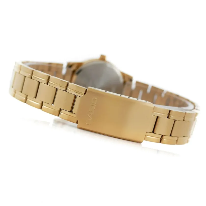 aiwatch_LTP-V002G-1BUDF - Montre CASIO Femme -  LTP-V002G-1BUDF - Bracelet Dorée En Acier Inoxydable - Résistante à l'eau - 12 Mois De Garantie