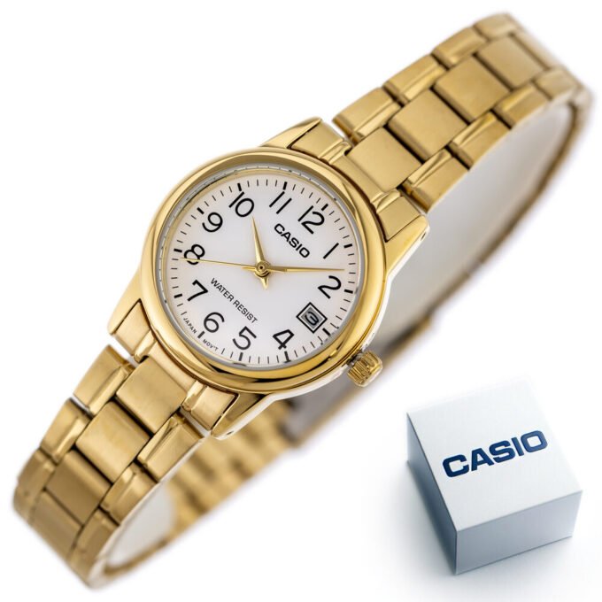 Montre-Bracelet Femme - Casio Collection LTP-V002G-7B2UDF - Bracelet Dorée En Acier Inoxydable