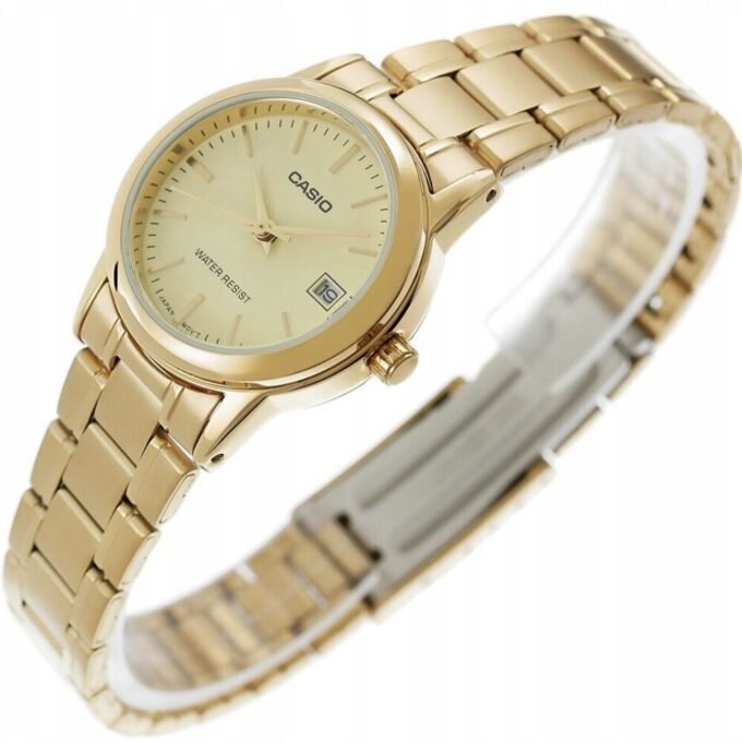 Montre Femme Casio - LTP-V002G-9AUDF - Bracelet en acier inoxydable Or - Affichage analogique - Résistant à l'eau