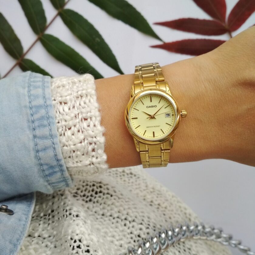aiwatch_LTP-V002G-9AUDF - Montre Femme Casio - LTP-V002G-9AUDF - Bracelet en acier inoxydable Or - Affichage analogique - Résistant à l'eau