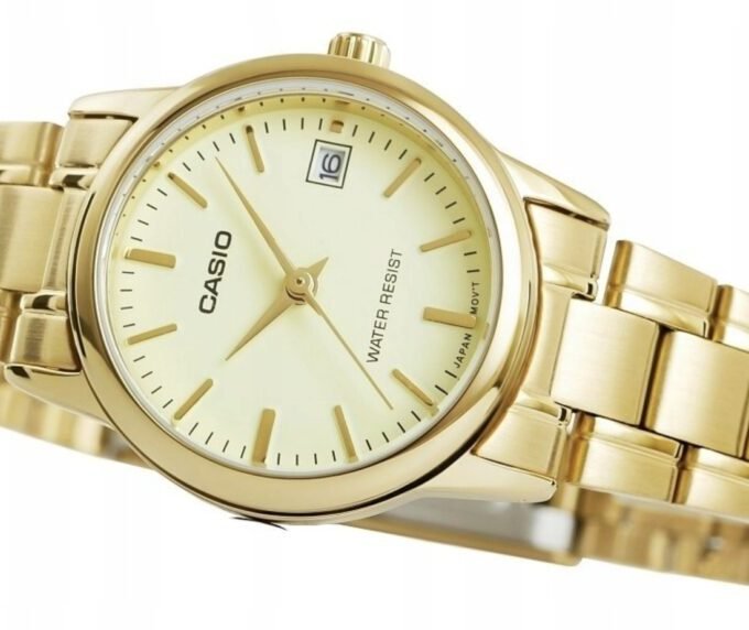 Montre Femme Casio - LTP-V002G-9AUDF - Bracelet en acier inoxydable Or - Affichage analogique - Résistant à l'eau