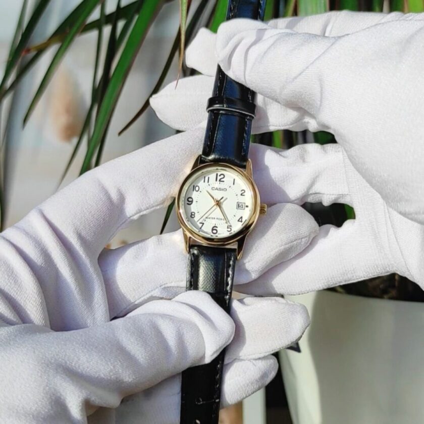 aiwatch_LTP-V002GL-9BUDF - Montre Femme Casio - LTP-V002GL-9BUDF -Collection - Bracelet En Cuir - Résistant à l'eau