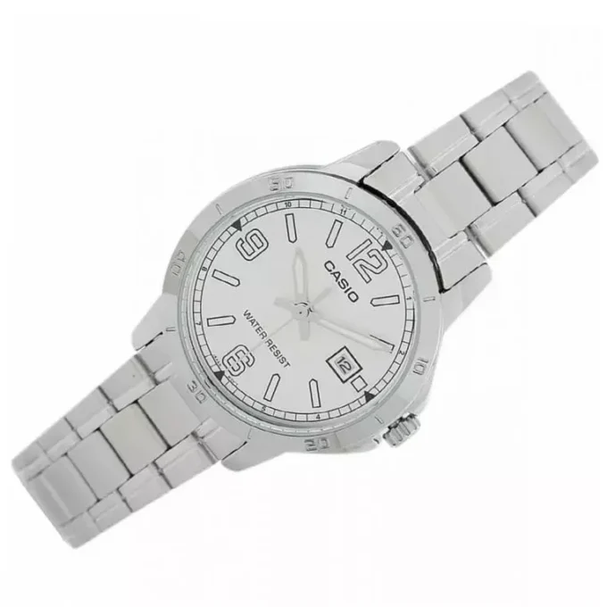 Montre Femme Casio - Bracelet en acier inoxydable gris - Affichage analogique - Verre minéral - LTP-V004D-7B2UDF
