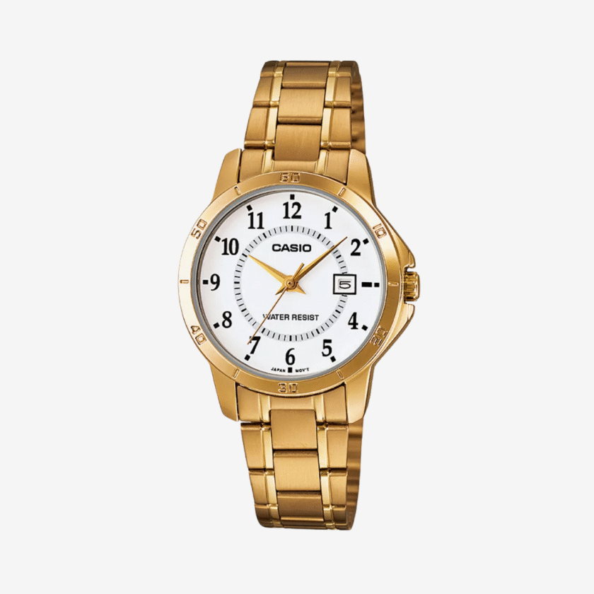 aiwatch_LTP-V004G-7BUDF - Montre Femme Casio Collection - Bracelet Acier inoxydable - LTP-V004G-7BUDF