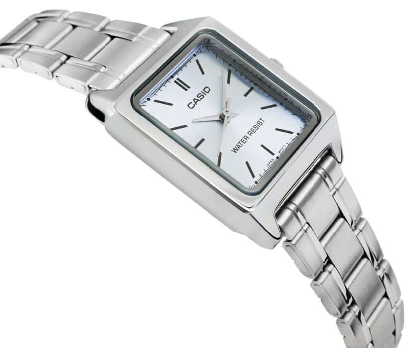 aiwatch_LTP-V007D-2EUDF - Montre Casio Femme - Bracelet Gris En Acier Inoxydable - Résistante À L'Eau - 12 Mois De Garantie - Ltp-V007D-2Eudf