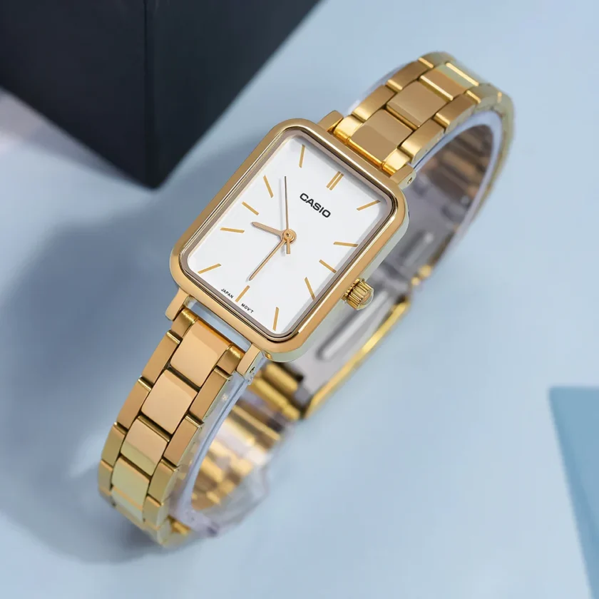 aiwatch_LTP-V009G-7EUDF - Montre Classique Femme - Casio - Bracelet Acier Inoxydable, Affichage Analogique, Étanche, Design Élégant - Doré - LTP-V009G-7EUDF