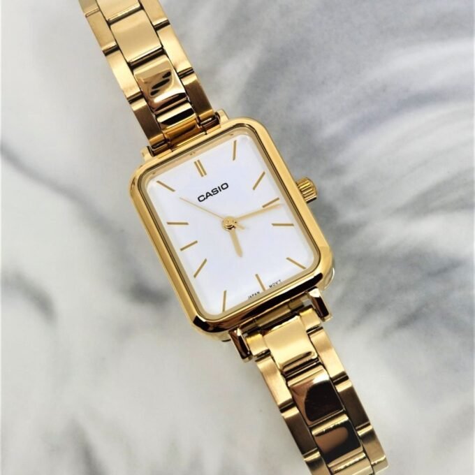 aiwatch_LTP-V009G-7EUDF - Montre Classique Femme - Casio - Bracelet Acier Inoxydable, Affichage Analogique, Étanche, Design Élégant - Doré - LTP-V009G-7EUDF