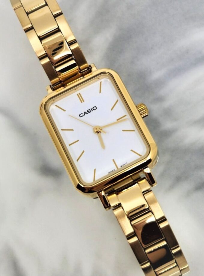 aiwatch_LTP-V009G-7EUDF - Montre Classique Femme - Casio - Bracelet Acier Inoxydable, Affichage Analogique, Étanche, Design Élégant - Doré - LTP-V009G-7EUDF