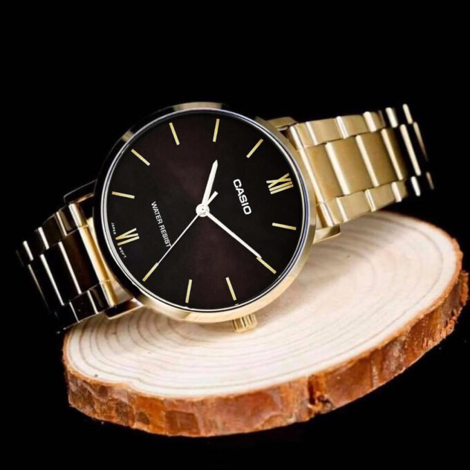 Montre Femme Casio - LTP-VT01G-1BUDF - Bracelet en acier inoxydable or - Affichage analogique - Résistant à l'eau