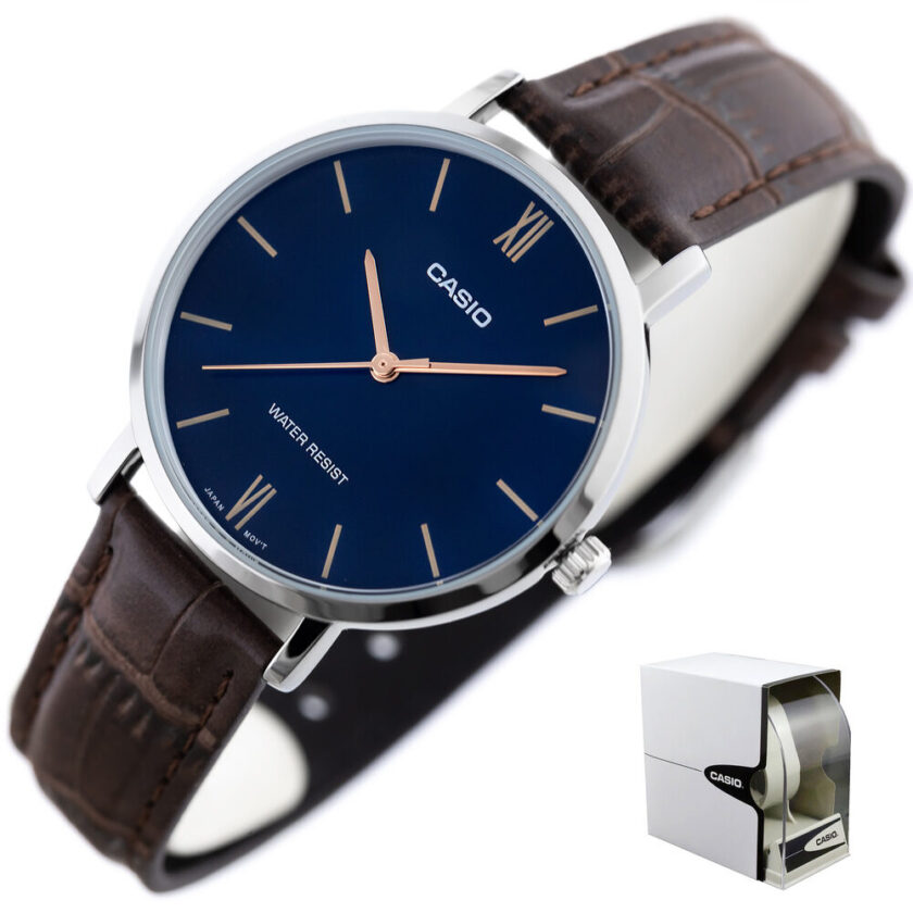 aiwatch_LTP-VT01L-2BUDF - Montre-Bracelet Femme - Casio LTP-VT01L-2BUDF - Bracelet Brun En Cuir Véritable