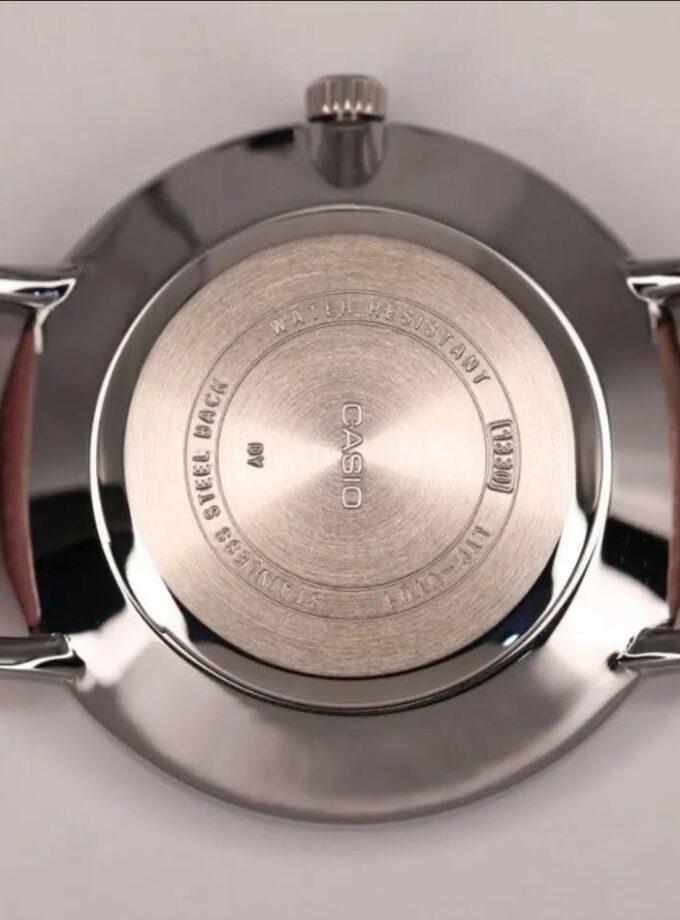 Montre CASIO Femme - LTP-VT01L-4BUDF - Bracelet Rose En Cuir Véritable - Résistante à l'eau - 12 Mois De Garantie