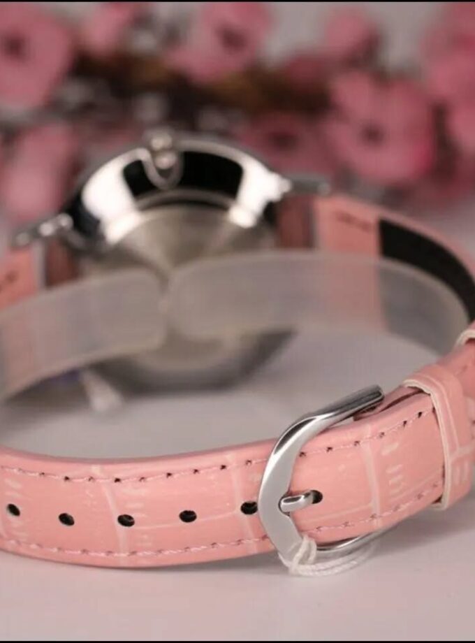 Montre CASIO Femme - LTP-VT01L-4BUDF - Bracelet Rose En Cuir Véritable - Résistante à l'eau - 12 Mois De Garantie