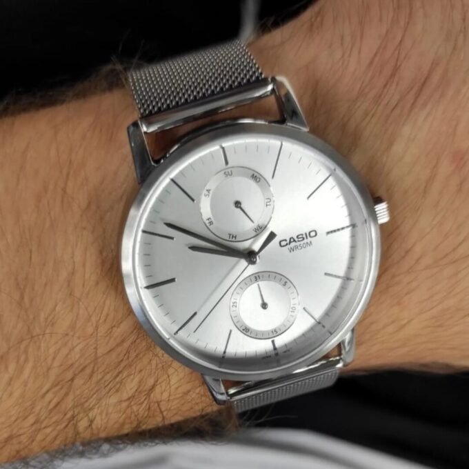 Montre Homme Casio - MTP-B310M-7AVDF - Bracelet en acier inoxydable argent - Verre minéral - Affichage analogique