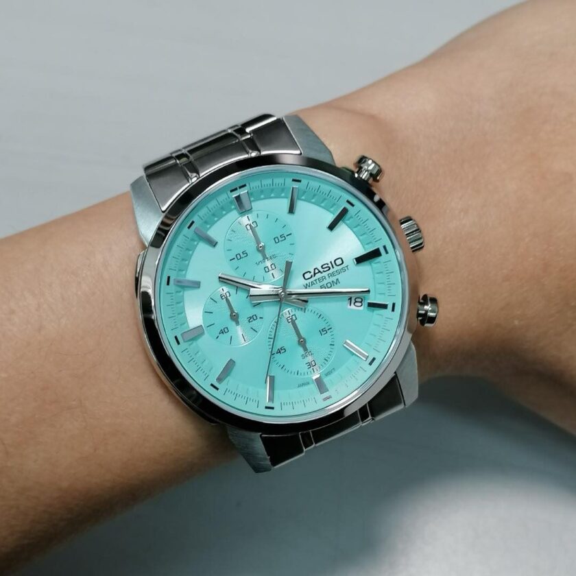 aiwatch_MTP-E510D-2AVDF - Montre Homme Casio - MTP-E510D-2AVDF - Bracelet en Acier Inoxydable - Affichage analogique - Résistant à l'eau