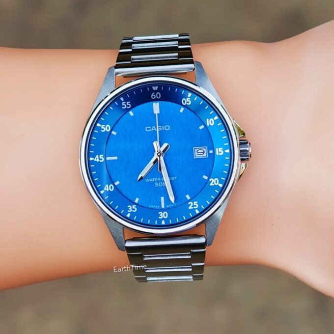 aiwatch_MTP-E705D-2EVDF - Montre Homme Casio - MTP-E705D-2EVDF - Bracelet en Acier inoxydable - Affichage analogique - Résistant à l'eau