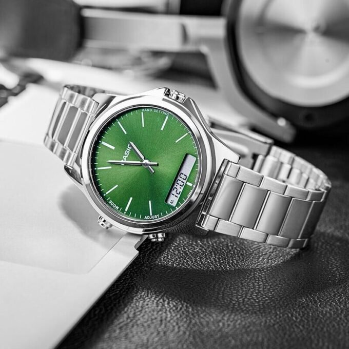 Montre-Bracelet Homme Casio Collection MTP-VC01D-3EUDF - Bracelet Gris En Acier Inoxydable- Résistante à L'Eau