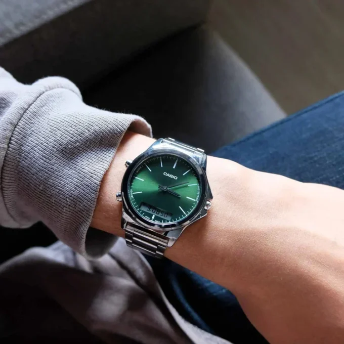 Montre-Bracelet Homme Casio Collection MTP-VC01D-3EUDF - Bracelet Gris En Acier Inoxydable- Résistante à L'Eau