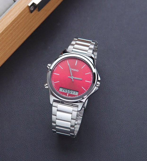 Montre-Bracelet Homme Casio Collection MTP-VC01D-5EUDF - Bracelet Gris En Acier Inoxydable- Résistante à L'Eau