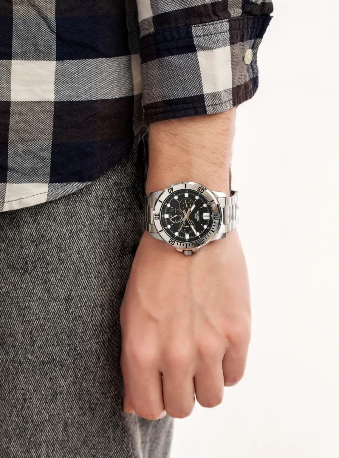 aiwatch_MTP-VD300SG-1EUDF - Montre Homme Casio - MTP-VD300SG-1EUDF - Bracelet en Acier inoxydable - Affichage analogique - Résistant à l'eau