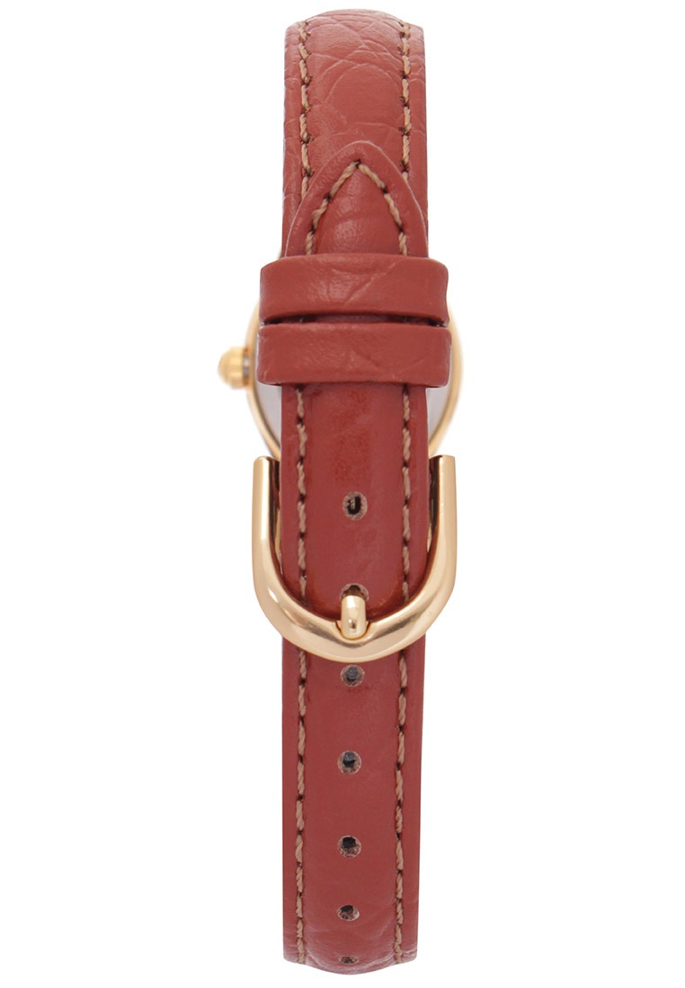 montre femme casio ltp 1094q 9brdf bracelet en cuir marron affichage analogique résistant à l'eau