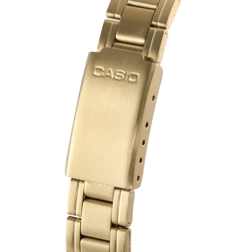 montre femme casio ltp v005g 7budf bracelet en acier inoxydable or affichage analogique résistant à l'eau