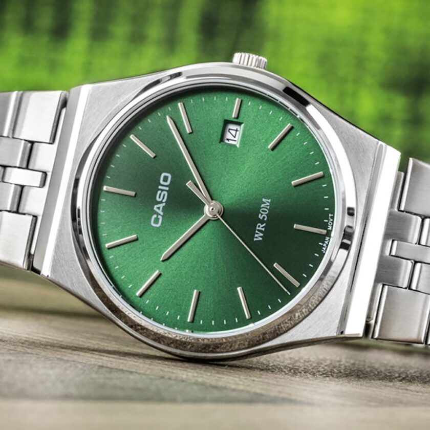 montre homme casio mtp b145d 3avdf bracelet en acier inoxydable affichage analogique résistant à l'eau