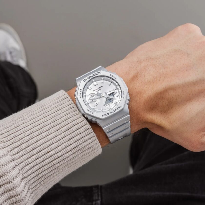 casio g shock ga 2100ff 8adr design rétro futuriste avec fonctionnalités modernes