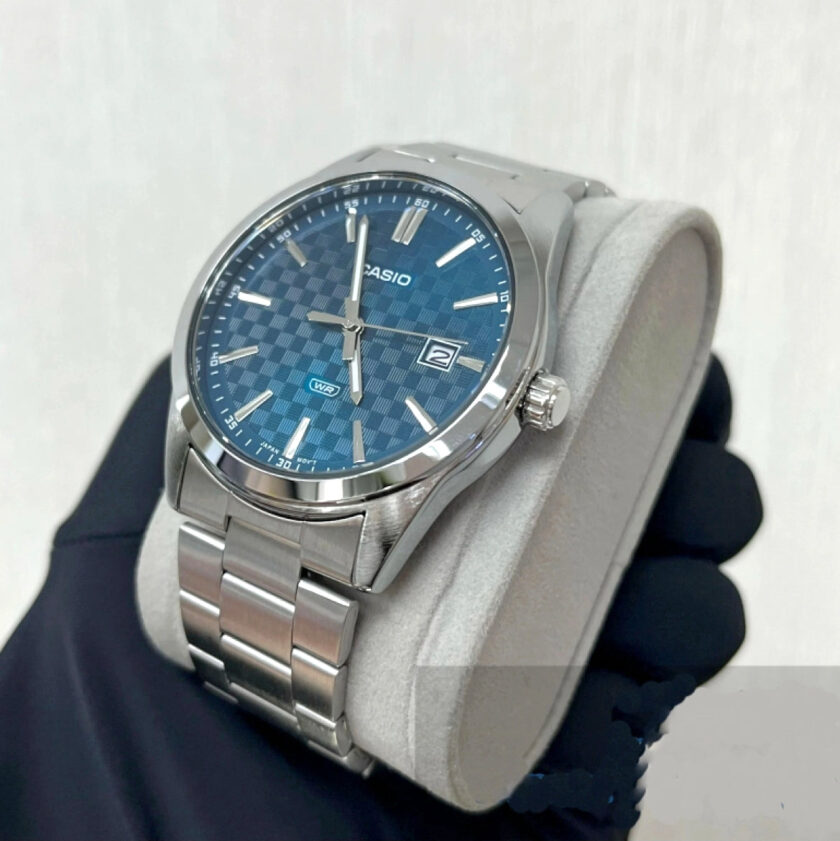 montre homme casio mtp vd03d 2audf bracelet en acier inoxydable affichage analogique résistant à l'eau
