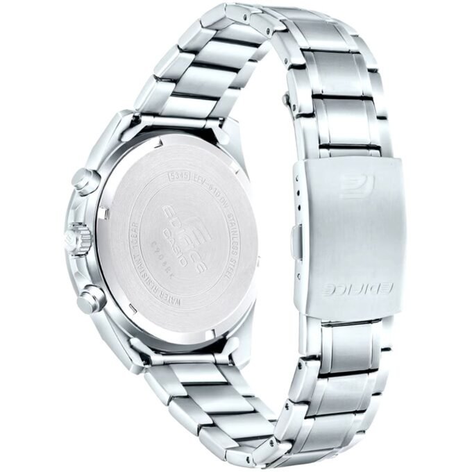 Montre Homme Casio EDIFICE – Chronographe, Acier Inoxydable, Cadran Turquoise, Etanche 100 m, Garantie, Boîte et Papiers, Style Sport - EFV-610DE-2AUDF