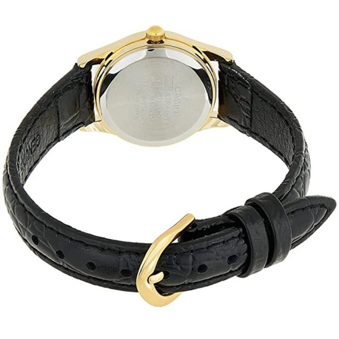 Montre Femme Casio - LTP-1094Q-7ARDF - Bracelet en Cuir noir - Affichage analogique - Résistant à l'eau