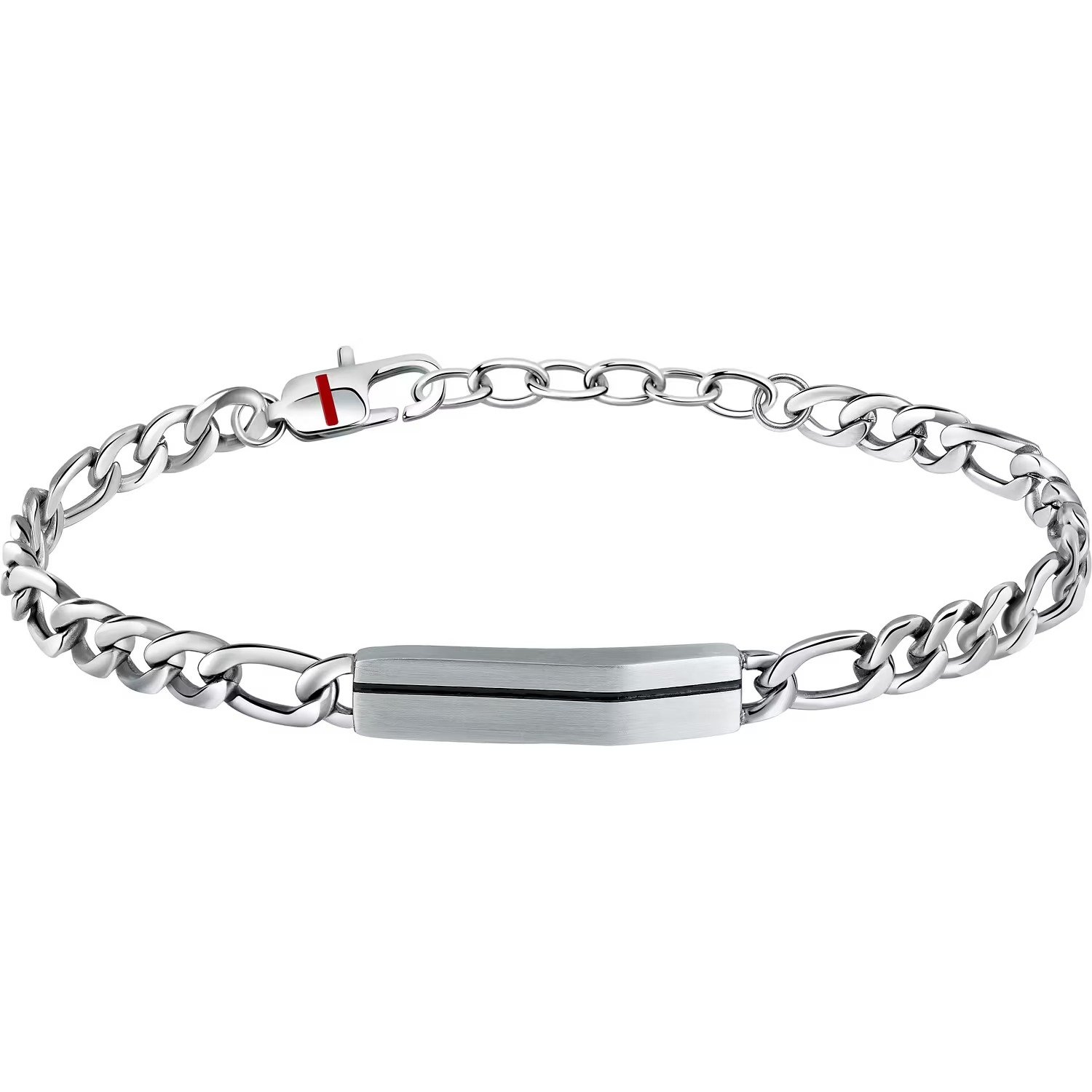 bracelet sector szs102 en argent et noir design moderne pour homme