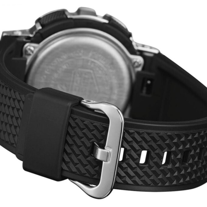 Montre G-Shock Casio GM-110-1ADR - Classique Homme - Chocs 20 ATM, Chrono 1/100s, Monde 31 Fuseaux, LED Auto - Résine/Acier Inox - Noir - GM-110-1ADR