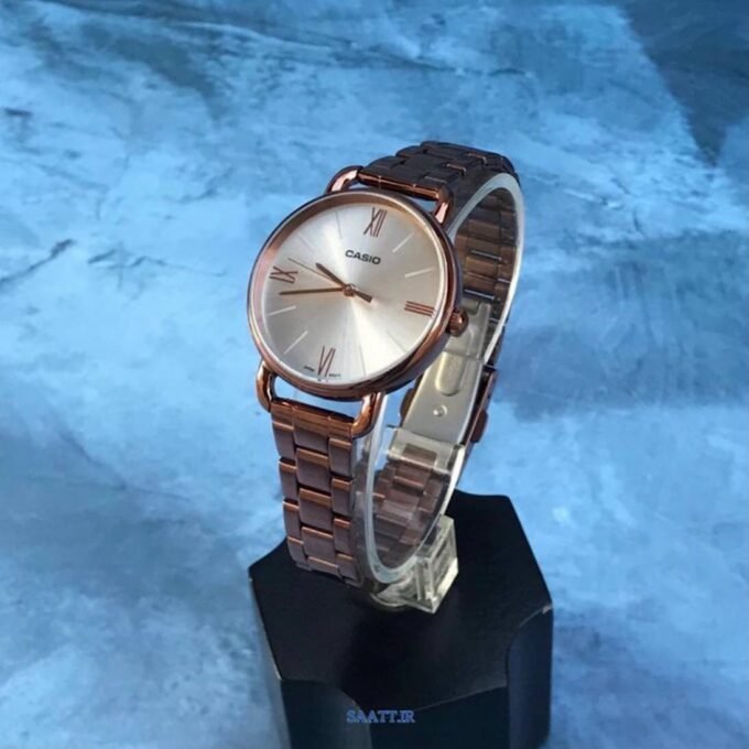 Montre CASIO Femme - LTP-E414R-7ADF - Bracelet Doré En Acier Inoxydable - Cadran Blanc - 12 Mois De Garantie