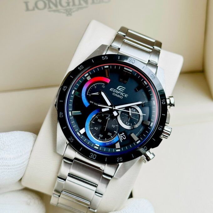 Montre Homme Casio Edifice - Efr-573Hg-1Avudf - Bracelet Gris En Acier Inoxydable - Résistance À L'Eau 10 Atm