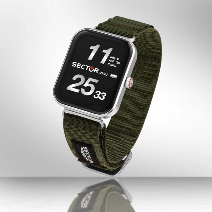 Montre Homme SECTOR Connectée - R3253171502 - S-03 PRO LIGHT - Bracelet interchangeable - Affichage Numérique - Résistant à l'eau