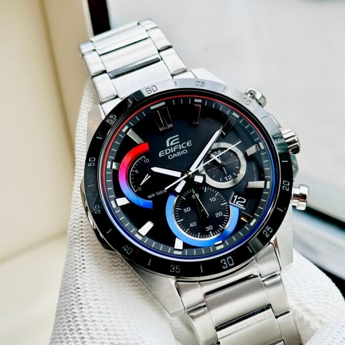 Montre Homme Casio Edifice - Efr-573Hg-1Avudf - Bracelet Gris En Acier Inoxydable - Résistance À L'Eau 10 Atm