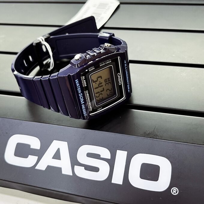 Montre Enfant CASIO - W-215H-2AVDF - Bracelet Noir En Resine - Boitier En Resine - Résistante à l'eau - 12 Mois De Garantie