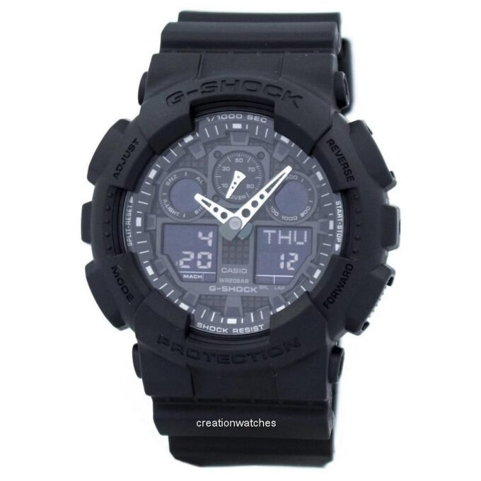 Montre Homme Casio G-Shock -GA-100-1A1DR - Montre Analogique-Numérique - Résistant à l'eau
