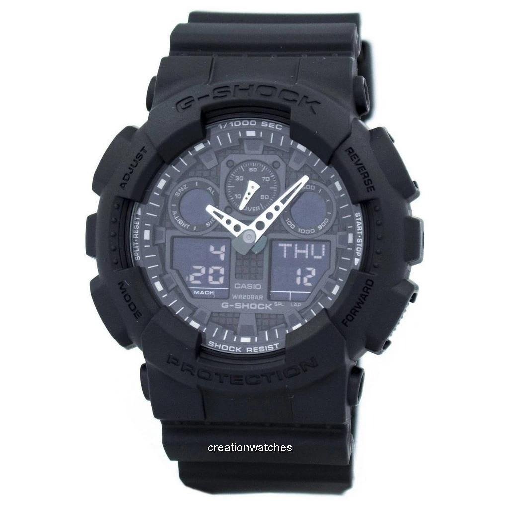 Montre-Homme-Casio-G-Shock-GA-100-1A1DR-Montre-Analogique-Numerique-Resistant-a-leau-GA-100-1A1DR