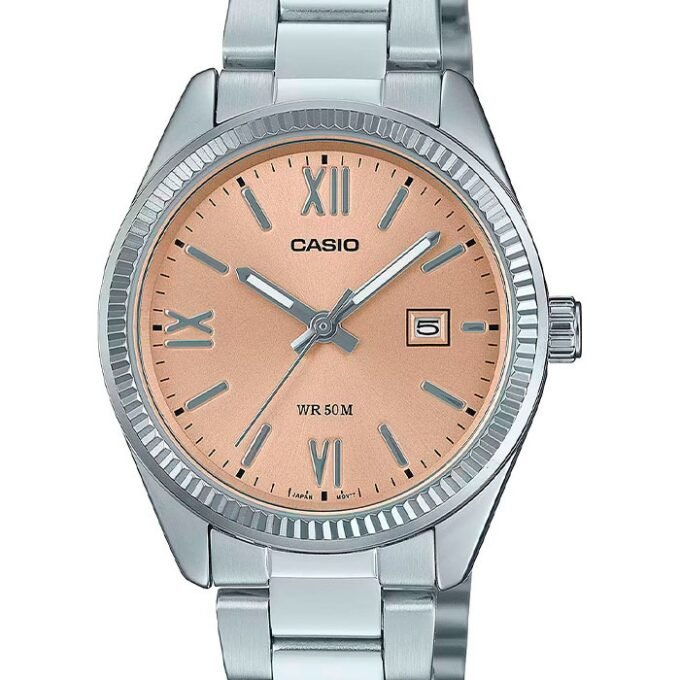 Montre Casio LTP-1302DD-4A2VDF Femme - Bracelet Acier Inoxydable, Résistance 50m, Affichage Analogique, Verre Minéral - Placage Ionique - Rose Gold - LTP-1302DD-4A2VDF